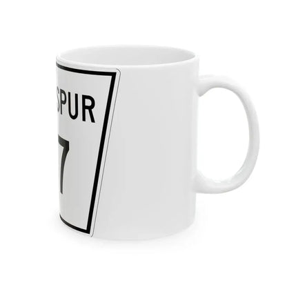 Nebraska State Spur 187 (Nebraska) (Road Sign) White Coffee Mug - Go Mug Yourself