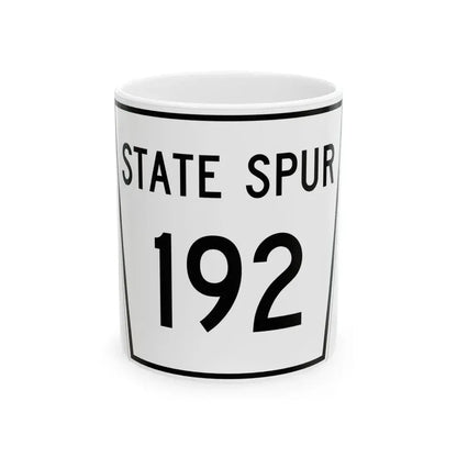 Nebraska State Spur 192 (Nebraska) (Road Sign) White Coffee Mug 11oz - Go Mug Yourself