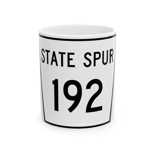 Nebraska State Spur 192 (Nebraska) (Road Sign) White Coffee Mug 11oz - Go Mug Yourself
