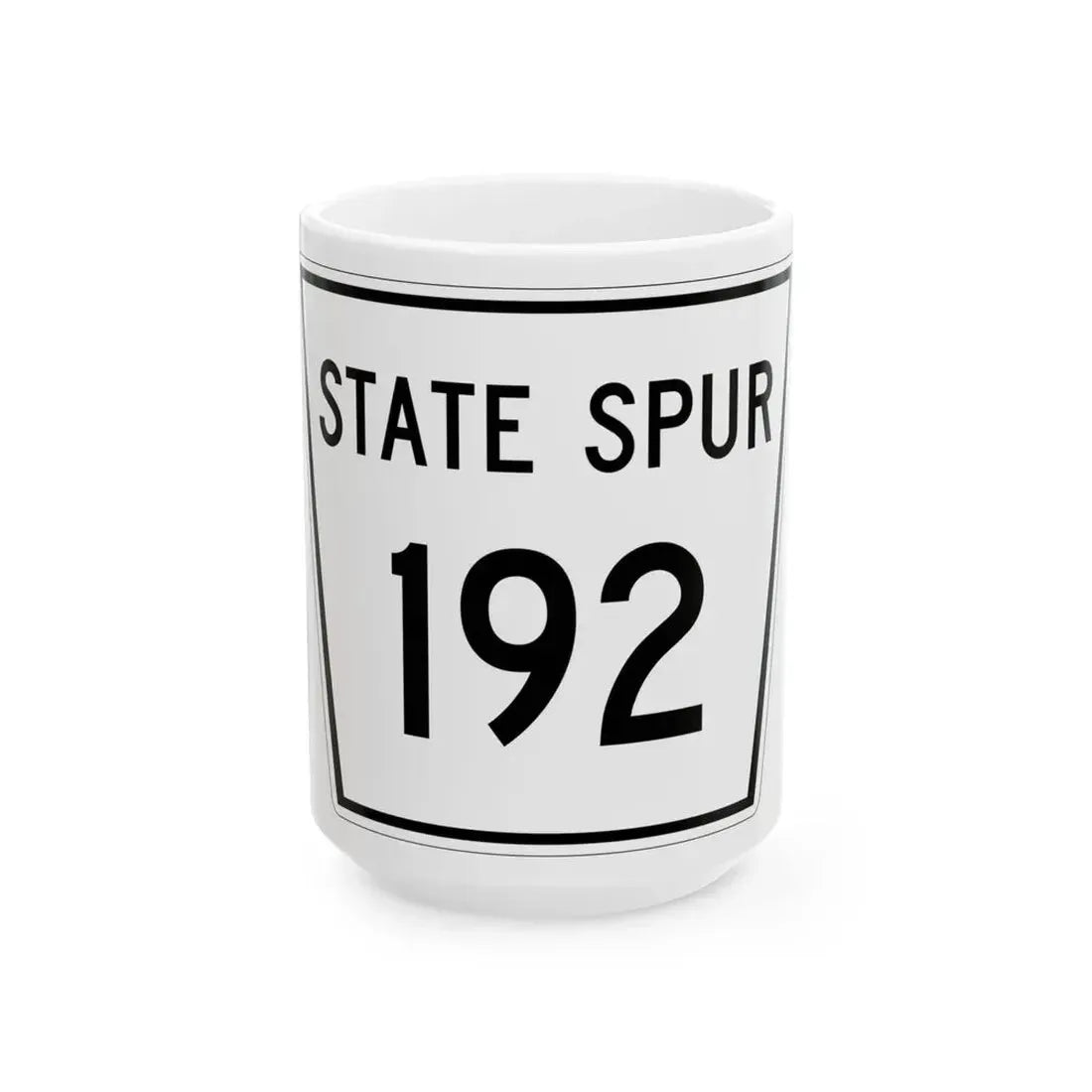 Nebraska State Spur 192 (Nebraska) (Road Sign) White Coffee Mug 15oz - Go Mug Yourself