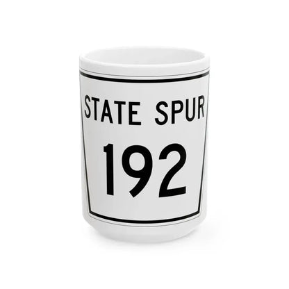 Nebraska State Spur 192 (Nebraska) (Road Sign) White Coffee Mug 15oz - Go Mug Yourself