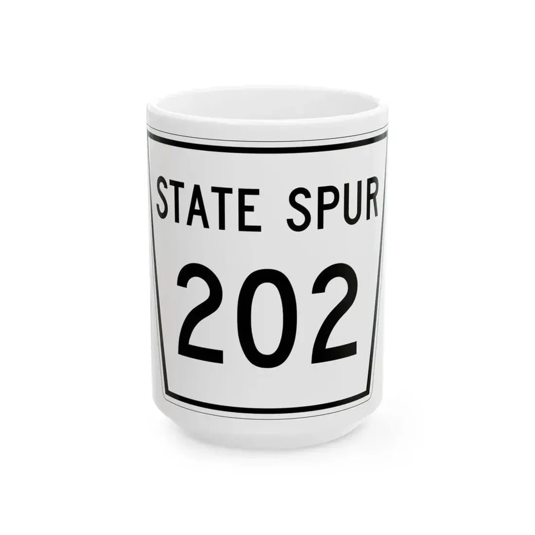 Nebraska State Spur 202 (Nebraska) (Road Sign) White Coffee Mug 15oz - Go Mug Yourself
