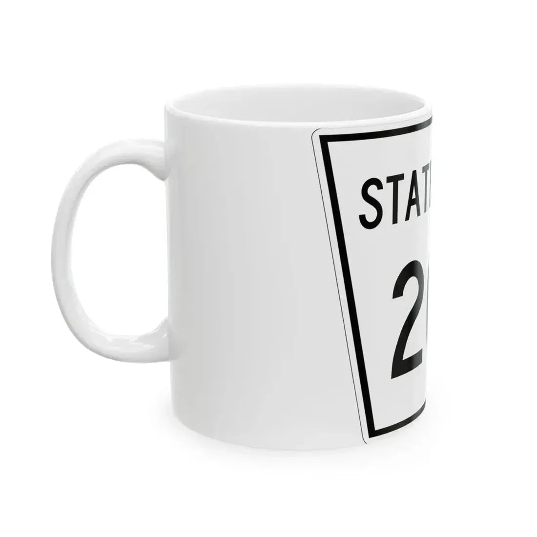 Nebraska State Spur 203 (Nebraska) (Road Sign) White Coffee Mug - Go Mug Yourself
