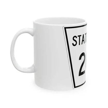 Nebraska State Spur 203 (Nebraska) (Road Sign) White Coffee Mug - Go Mug Yourself