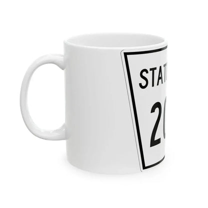 Nebraska State Spur 203S (Nebraska) (Road Sign) White Coffee Mug - Go Mug Yourself