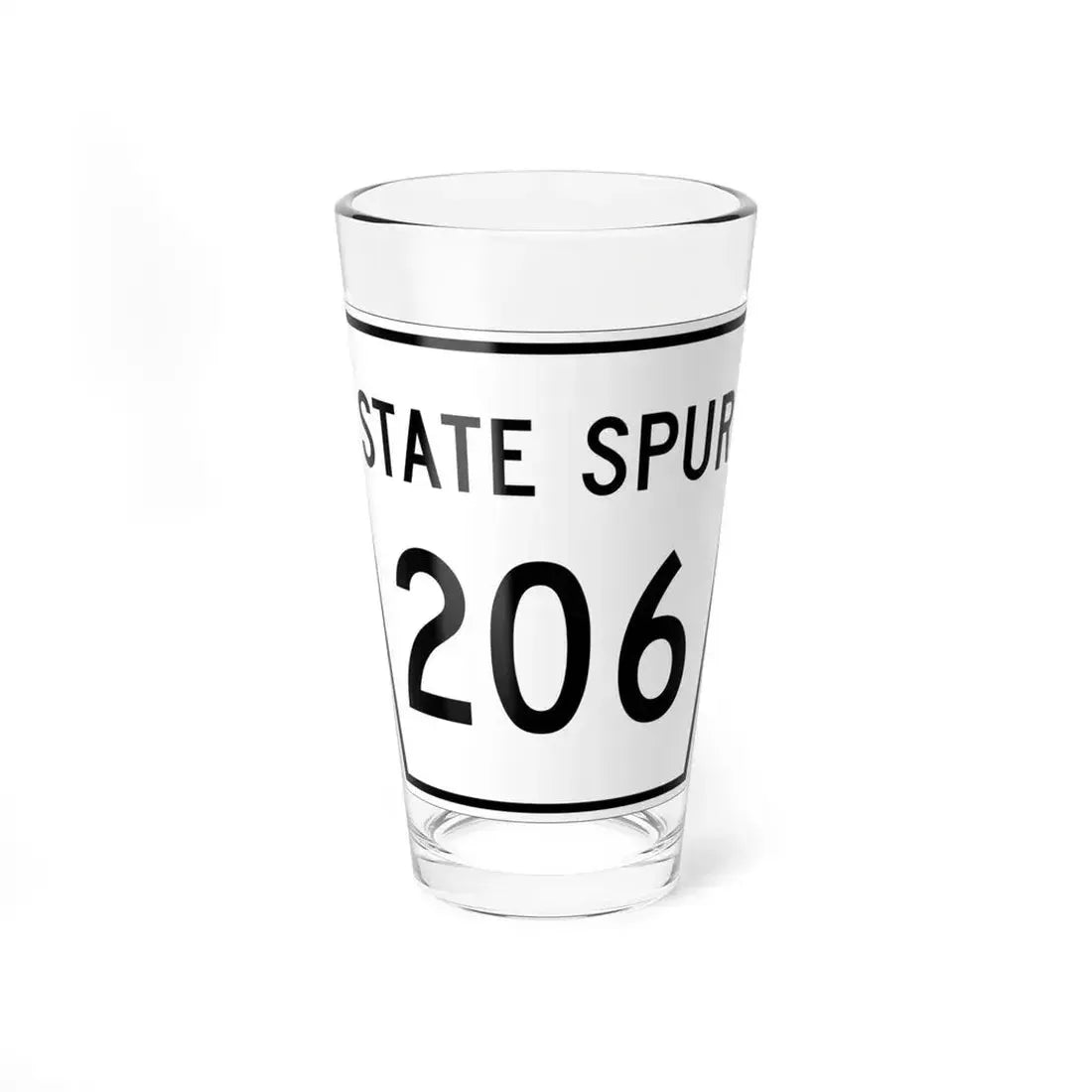 Nebraska State Spur 206 (Nebraska) (Road Sign) Pint Glass 16oz 16oz - Go Mug Yourself