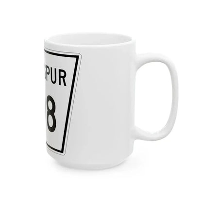 Nebraska State Spur 208 (Nebraska) (Road Sign) White Coffee Mug - Go Mug Yourself