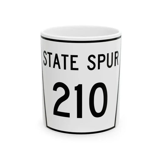 Nebraska State Spur 210 (Nebraska) (Road Sign) White Coffee Mug 11oz - Go Mug Yourself
