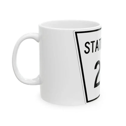 Nebraska State Spur 210 (Nebraska) (Road Sign) White Coffee Mug - Go Mug Yourself