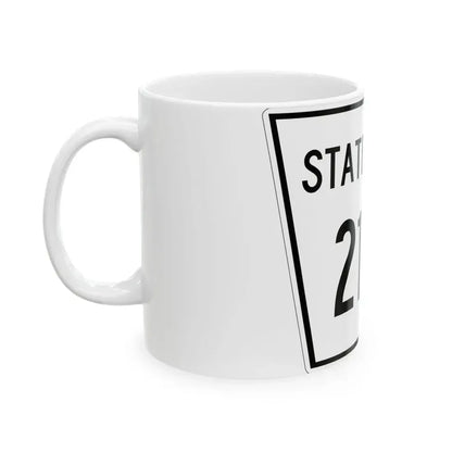 Nebraska State Spur 2136 (Nebraska) (Road Sign) White Coffee Mug - Go Mug Yourself