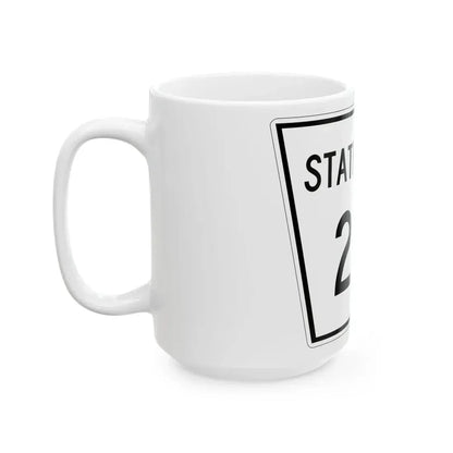 Nebraska State Spur 214 (Nebraska) (Road Sign) White Coffee Mug - Go Mug Yourself