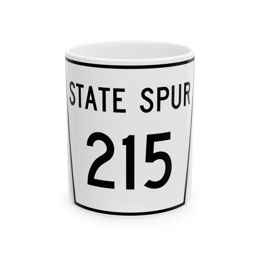 Nebraska State Spur 215 (Nebraska) (Road Sign) White Coffee Mug 11oz - Go Mug Yourself