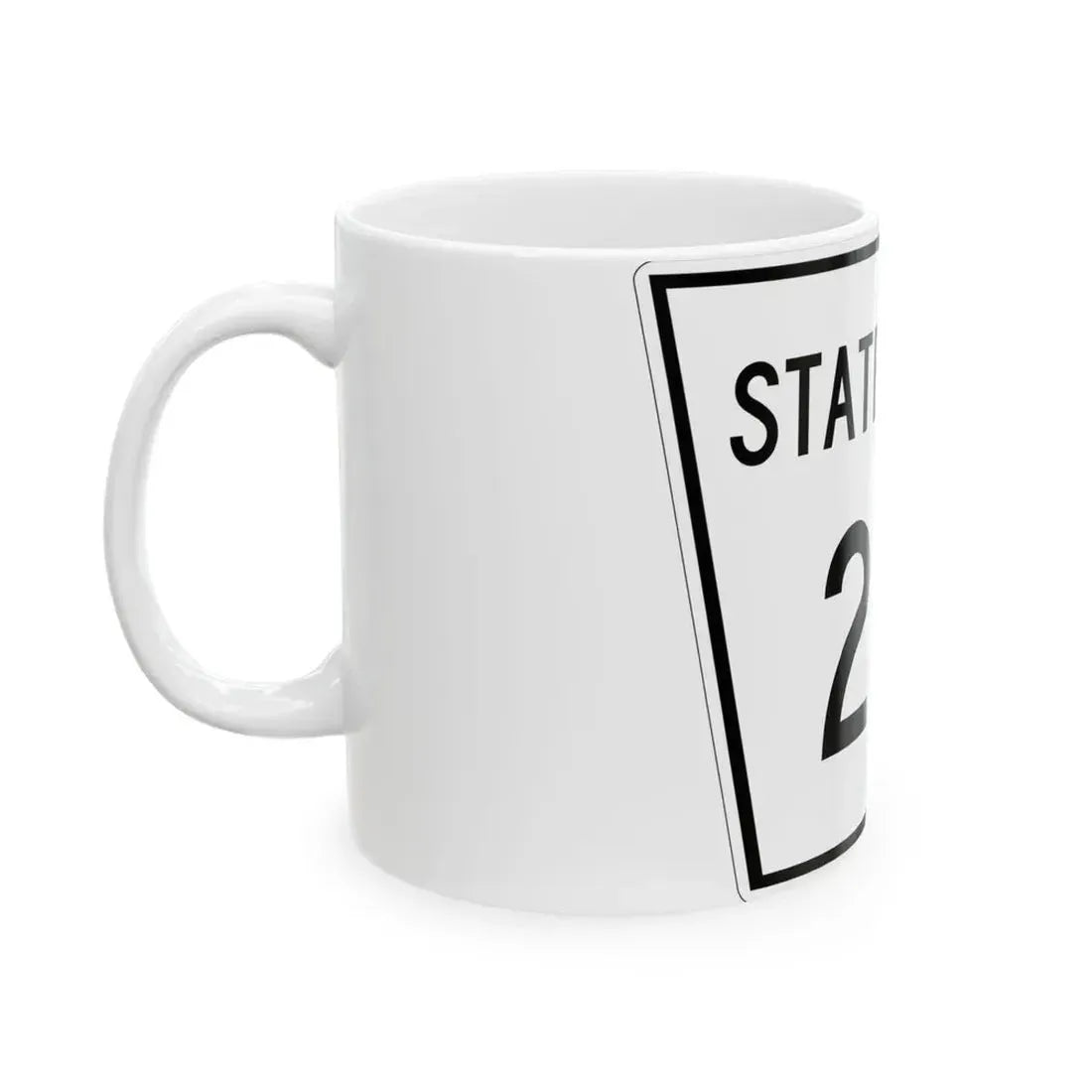 Nebraska State Spur 215 (Nebraska) (Road Sign) White Coffee Mug - Go Mug Yourself