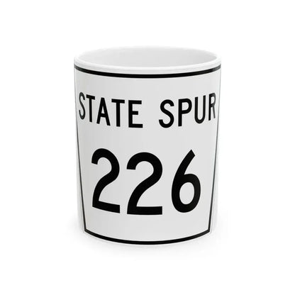 Nebraska State Spur 226 (Nebraska) (Road Sign) White Coffee Mug 11oz - Go Mug Yourself