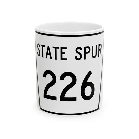 Nebraska State Spur 226 (Nebraska) (Road Sign) White Coffee Mug 11oz - Go Mug Yourself