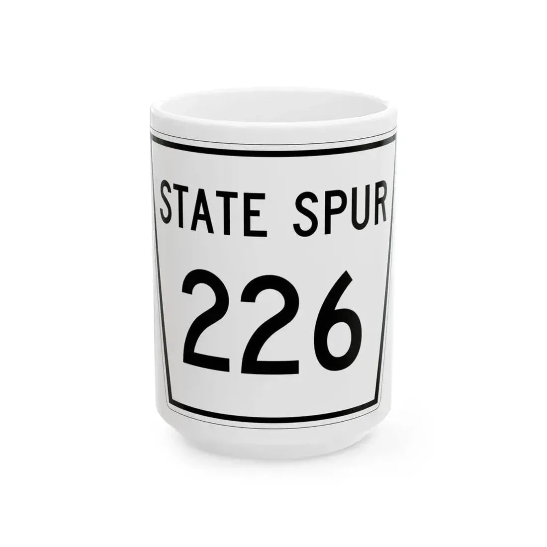 Nebraska State Spur 226 (Nebraska) (Road Sign) White Coffee Mug 15oz - Go Mug Yourself
