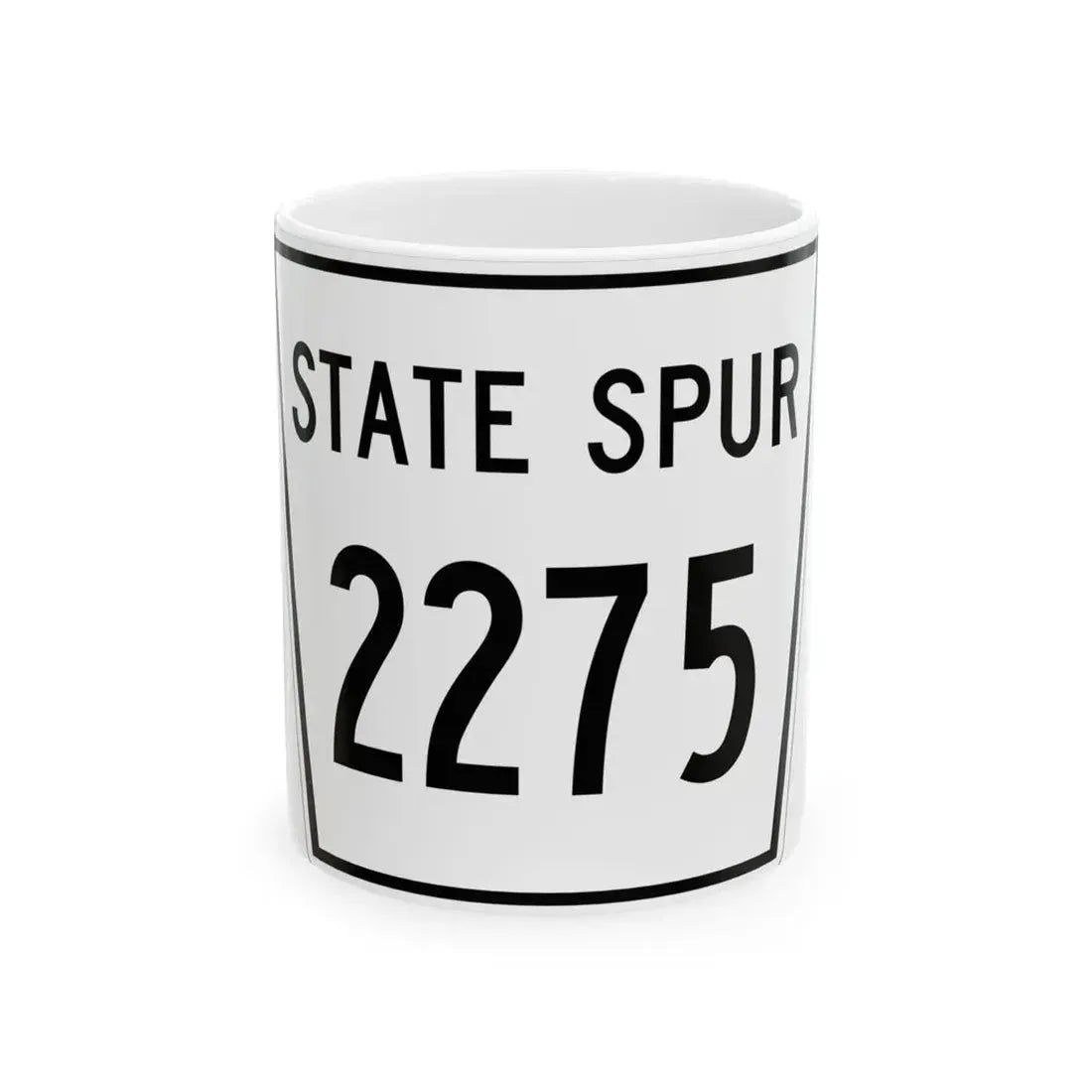 Nebraska State Spur 2275 (Nebraska) (Road Sign) White Coffee Mug 11oz - Go Mug Yourself