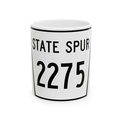 Nebraska State Spur 2275 (Nebraska) (Road Sign) White Coffee Mug 11oz - Go Mug Yourself