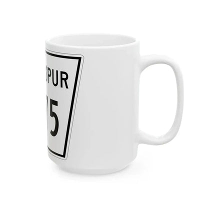 Nebraska State Spur 2275 (Nebraska) (Road Sign) White Coffee Mug - Go Mug Yourself