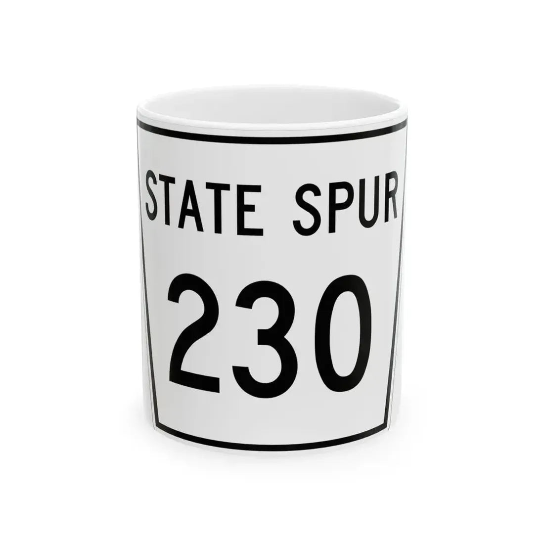 Nebraska State Spur 230 (Nebraska) (Road Sign) White Coffee Mug 11oz - Go Mug Yourself