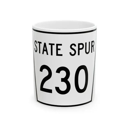 Nebraska State Spur 230 (Nebraska) (Road Sign) White Coffee Mug 11oz - Go Mug Yourself