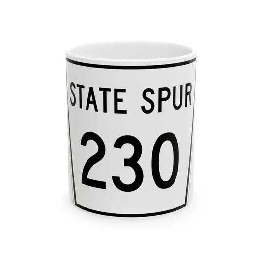 Nebraska State Spur 230 (Nebraska) (Road Sign) White Coffee Mug 11oz - Go Mug Yourself