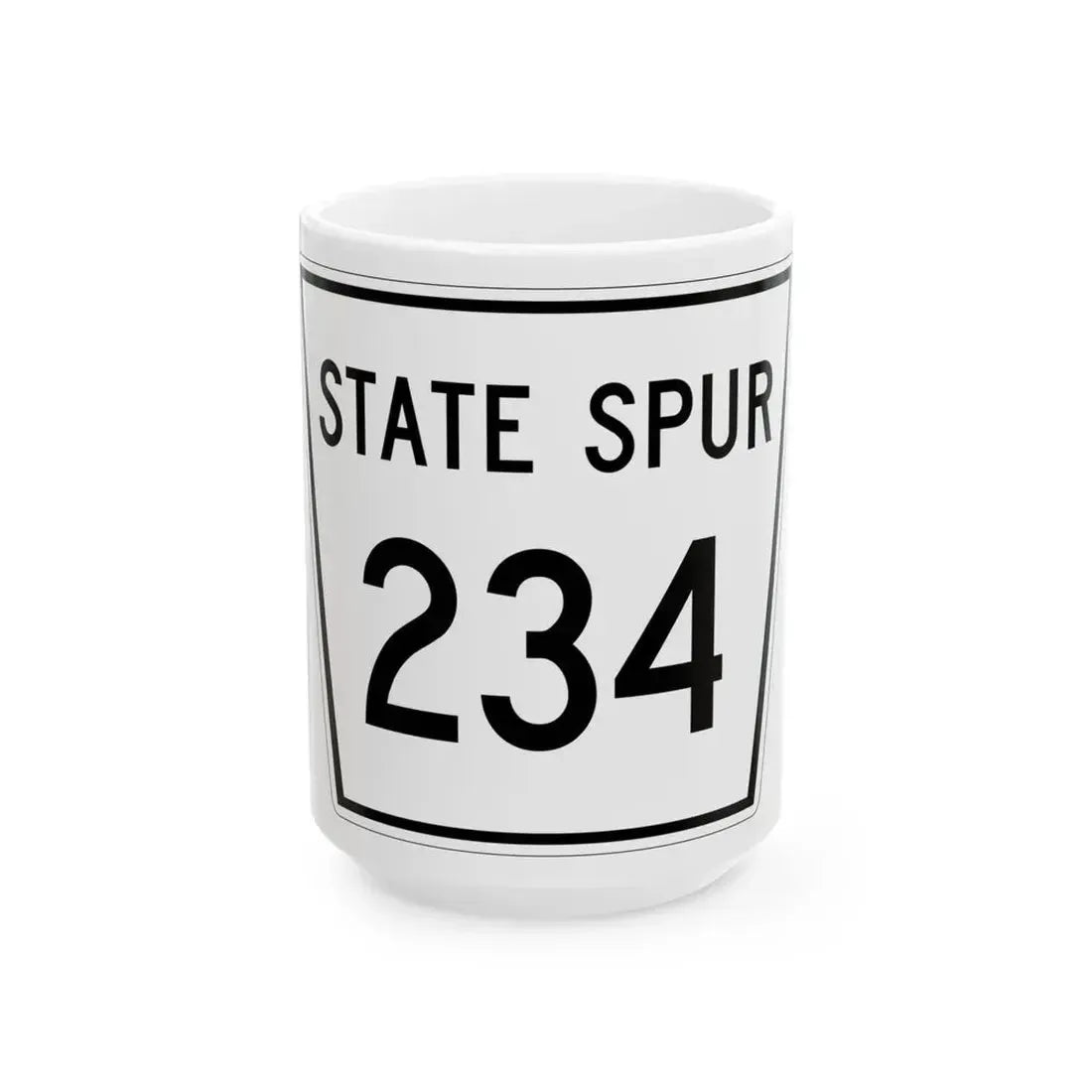 Nebraska State Spur 234 (Nebraska) (Road Sign) White Coffee Mug 15oz - Go Mug Yourself