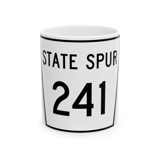 Nebraska State Spur 241 (Nebraska) (Road Sign) White Coffee Mug 11oz - Go Mug Yourself