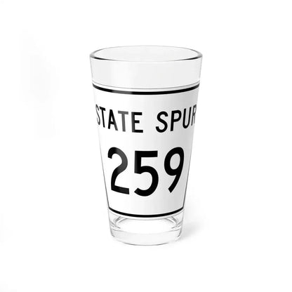 Nebraska State Spur 259 (Nebraska) (Road Sign) Pint Glass 16oz 16oz - Go Mug Yourself