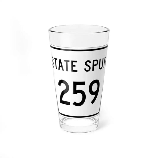 Nebraska State Spur 259 (Nebraska) (Road Sign) Pint Glss 16oz 16oz - Go Mug Yourself