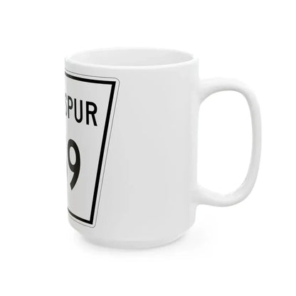 Nebraska State Spur 259 (Nebraska) (Road Sign) White Coffee Mug - Go Mug Yourself