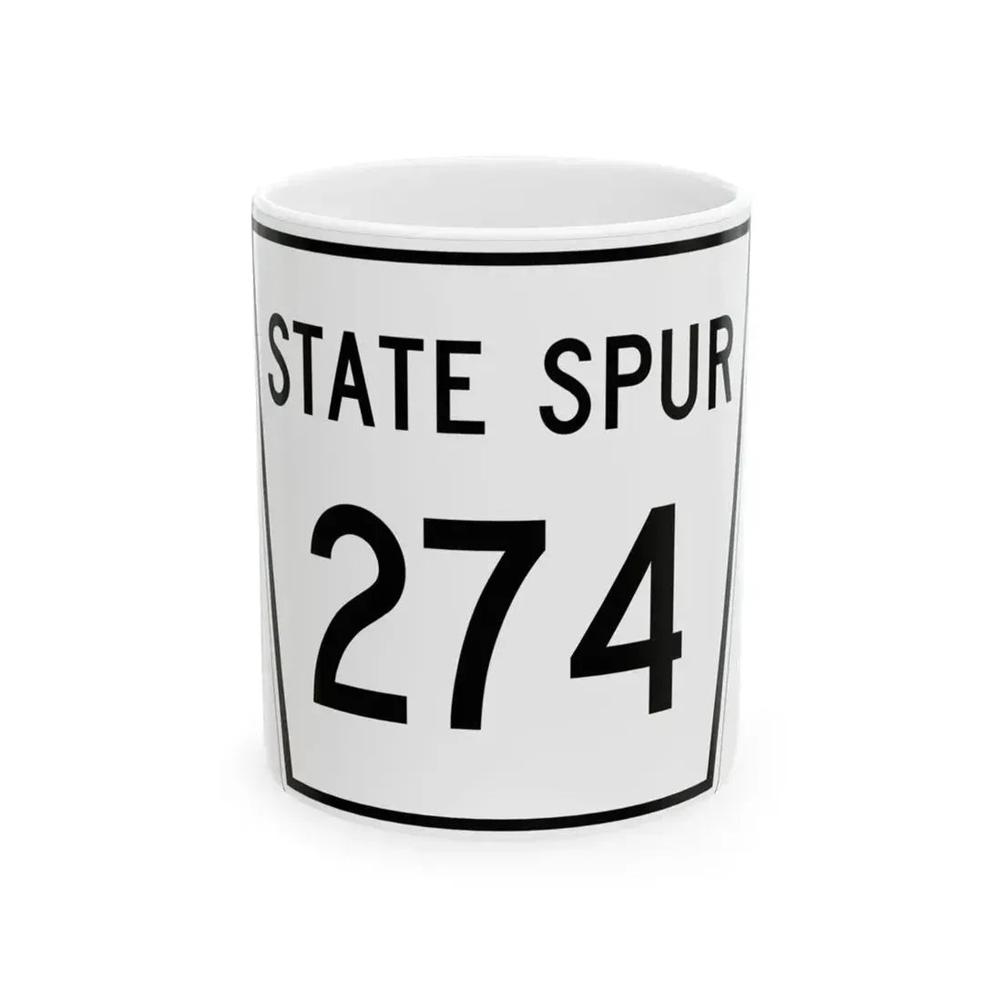 Nebraska State Spur 274 (Nebraska) (Road Sign) White Coffee Mug 11oz - Go Mug Yourself