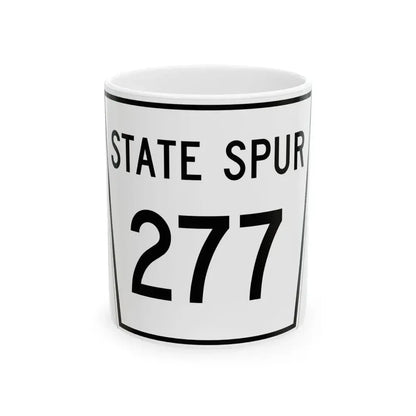 Nebraska State Spur 277 (Nebraska) (Road Sign) White Coffee Mug 11oz - Go Mug Yourself