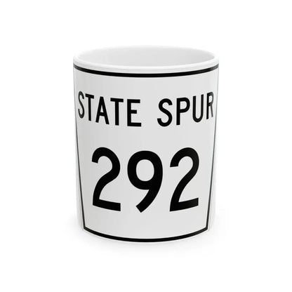 Nebraska State Spur 292 (Nebraska) (Road Sign) White Coffee Mug 11oz - Go Mug Yourself
