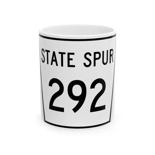 Nebraska State Spur 292 (Nebraska) (Road Sign) White Coffee Mug 11oz - Go Mug Yourself