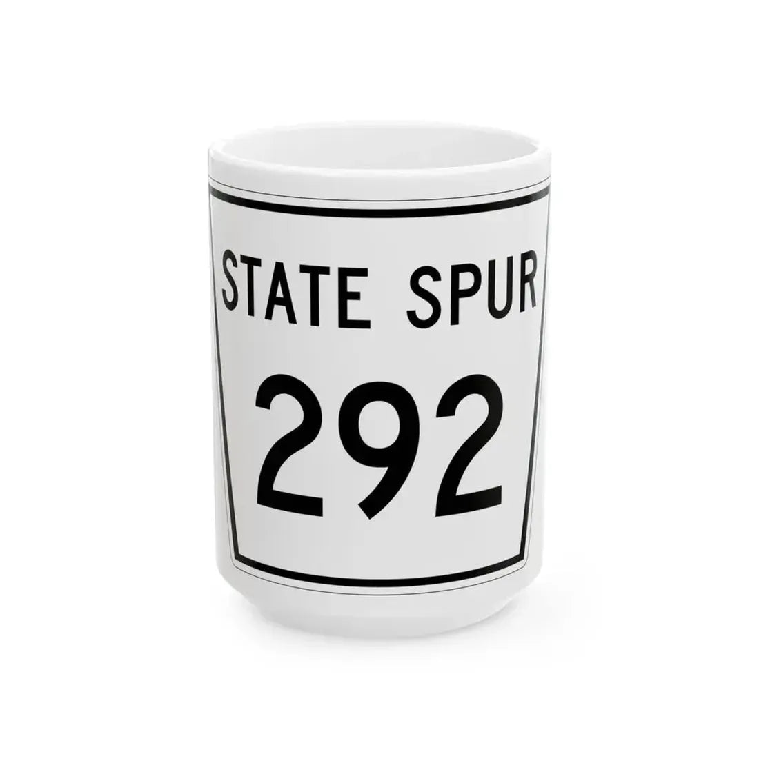 Nebraska State Spur 292 (Nebraska) (Road Sign) White Coffee Mug 15oz - Go Mug Yourself