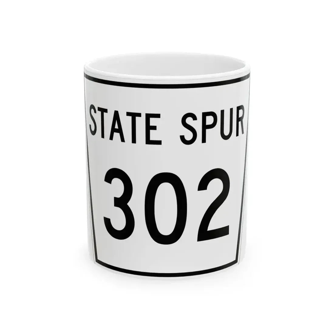 Nebraska State Spur 302 (Nebraska) (Road Sign) White Coffee Mug 11oz - Go Mug Yourself