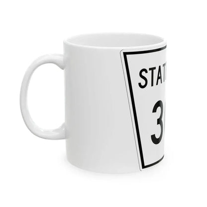 Nebraska State Spur 302 (Nebraska) (Road Sign) White Coffee Mug - Go Mug Yourself