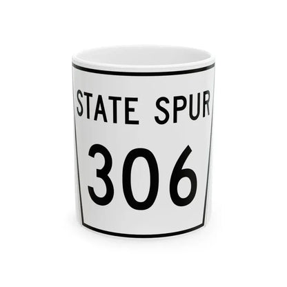 Nebraska State Spur 306 (Nebraska) (Road Sign) White Coffee Mug 11oz - Go Mug Yourself
