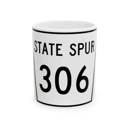 Nebraska State Spur 306 (Nebraska) (Road Sign) White Coffee Mug 11oz - Go Mug Yourself