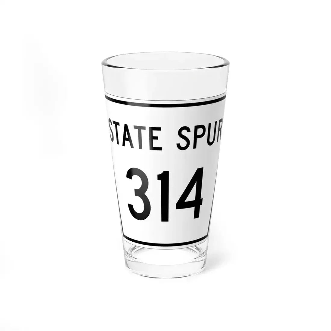 Nebraska State Spur 314 (Nebraska) (Road Sign) Pint Glass 16oz 16oz - Go Mug Yourself