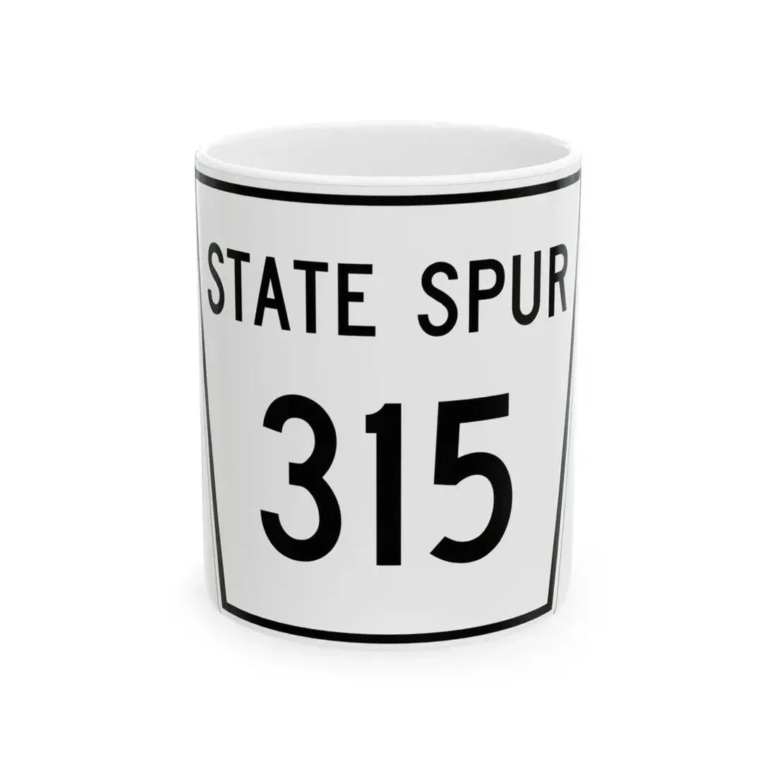 Nebraska State Spur 315 (Nebraska) (Road Sign) White Coffee Mug 11oz - Go Mug Yourself
