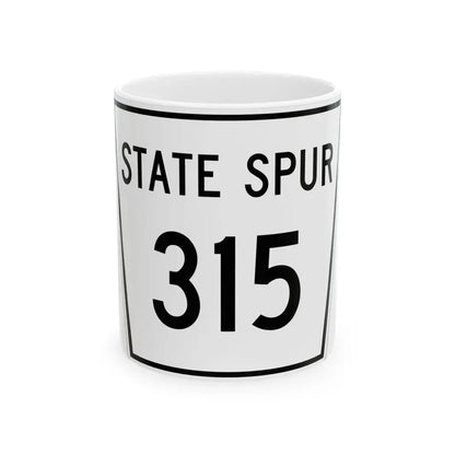 Nebraska State Spur 315 (Nebraska) (Road Sign) White Coffee Mug 11oz - Go Mug Yourself