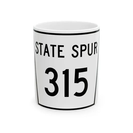 Nebraska State Spur 315 (Nebraska) (Road Sign) White Coffee Mug 11oz - Go Mug Yourself