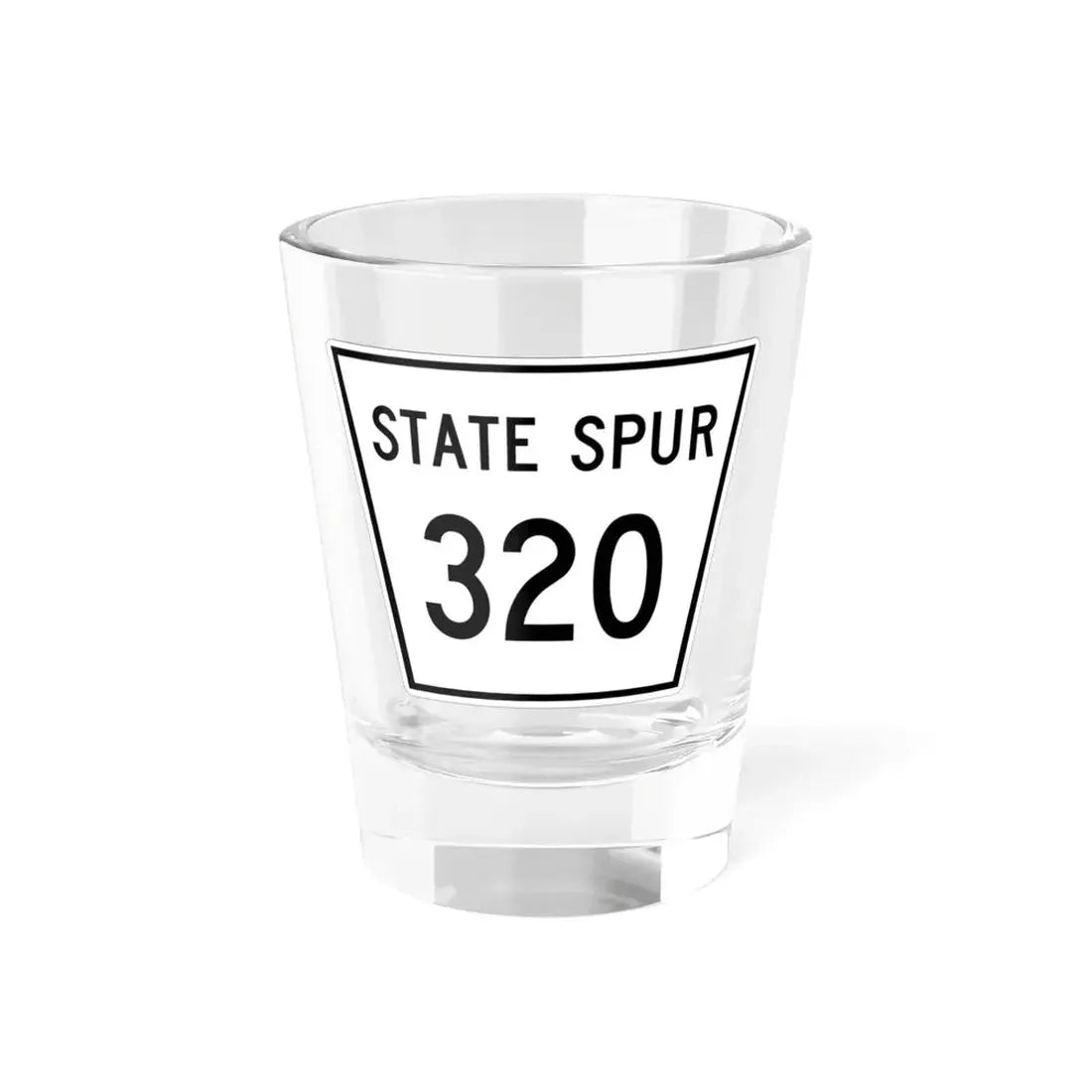 Nebraska State Spur 320 (Nebraska) (Road Sign) Shot Glass 1.5oz 1.5oz - Go Mug Yourself