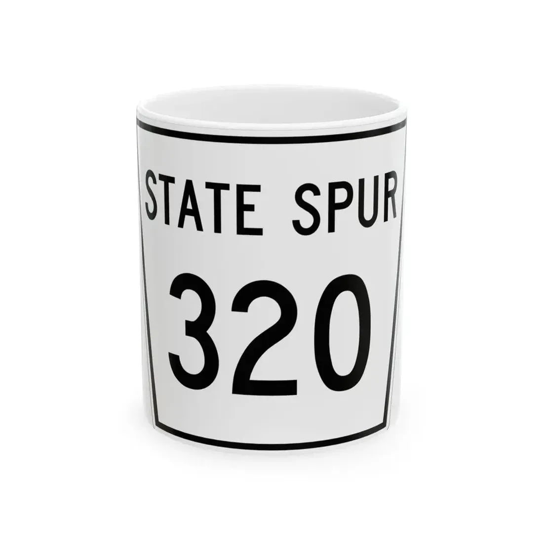Nebraska State Spur 320 (Nebraska) (Road Sign) White Coffee Mug 11oz - Go Mug Yourself