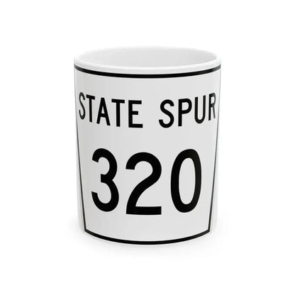 Nebraska State Spur 320 (Nebraska) (Road Sign) White Coffee Mug 11oz - Go Mug Yourself
