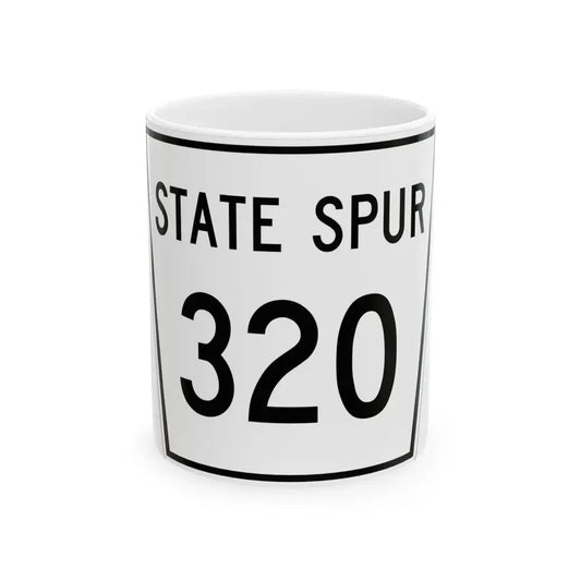 Nebraska State Spur 320 (Nebraska) (Road Sign) White Coffee Mug 11oz - Go Mug Yourself