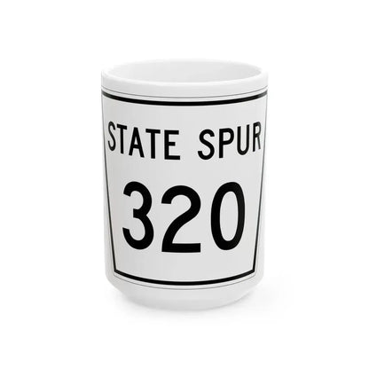 Nebraska State Spur 320 (Nebraska) (Road Sign) White Coffee Mug 15oz - Go Mug Yourself