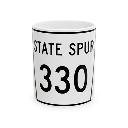 Nebraska State Spur 330 (Nebraska) (Road Sign) White Coffee Mug 11oz - Go Mug Yourself